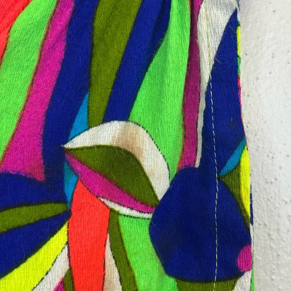 Vintage Handmade Vibrant 60s 70s  Psychedelic Midi Skirt Womens XXS Maximalist - Picture 9 of 11